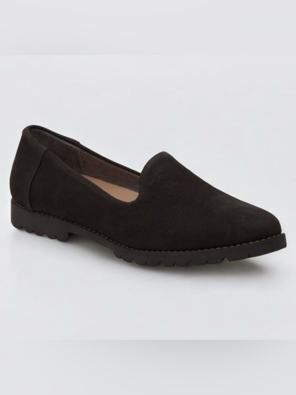 Me Too “Cairo” Nubuck Slip-on Loafers in Black Size 10